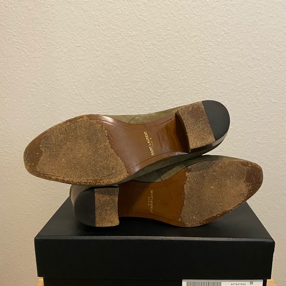 Saint Laurent Jodhpur Bootie in Kaki Beige Suede - Picture 6 of 7